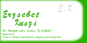 erzsebet kuszi business card